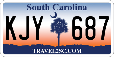SC license plate KJY687