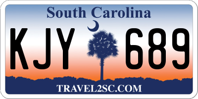SC license plate KJY689