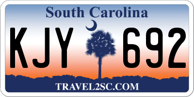 SC license plate KJY692