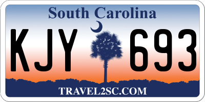 SC license plate KJY693