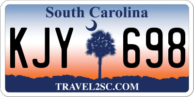 SC license plate KJY698