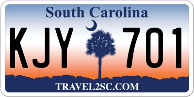 SC license plate KJY701