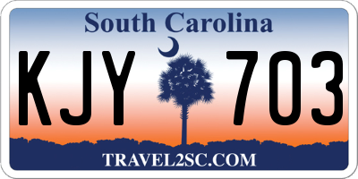 SC license plate KJY703