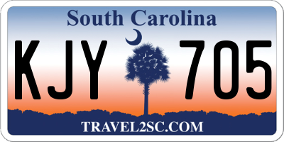 SC license plate KJY705