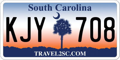 SC license plate KJY708
