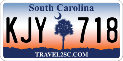 SC license plate KJY718