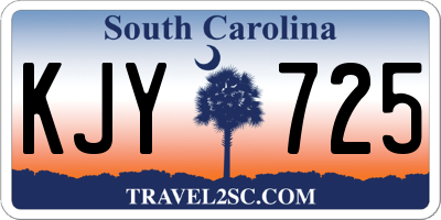 SC license plate KJY725