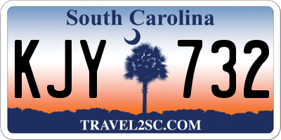 SC license plate KJY732