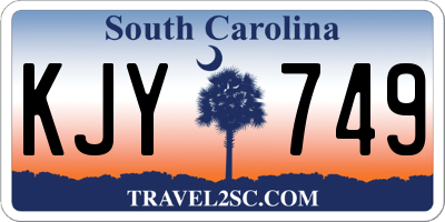 SC license plate KJY749
