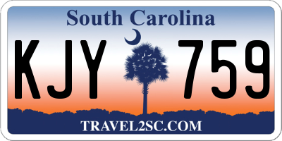 SC license plate KJY759