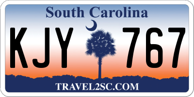 SC license plate KJY767