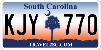 SC license plate KJY770