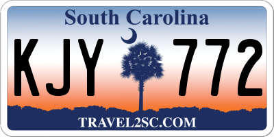 SC license plate KJY772