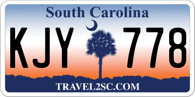 SC license plate KJY778