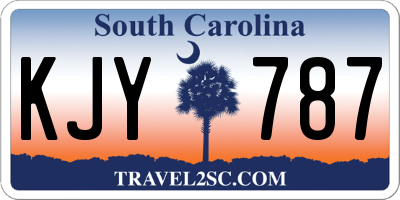 SC license plate KJY787