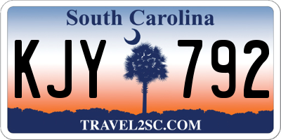 SC license plate KJY792