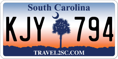 SC license plate KJY794