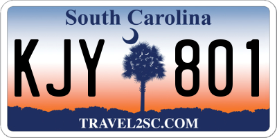 SC license plate KJY801