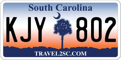 SC license plate KJY802