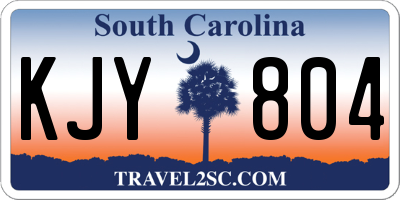 SC license plate KJY804