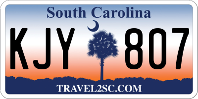 SC license plate KJY807