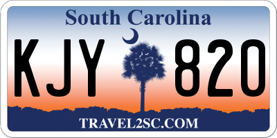 SC license plate KJY820