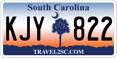 SC license plate KJY822