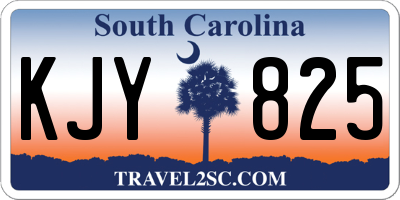 SC license plate KJY825