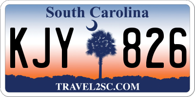 SC license plate KJY826