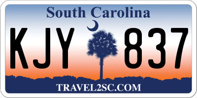 SC license plate KJY837