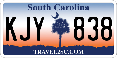 SC license plate KJY838