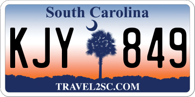 SC license plate KJY849