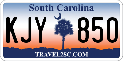 SC license plate KJY850