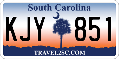 SC license plate KJY851