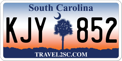 SC license plate KJY852