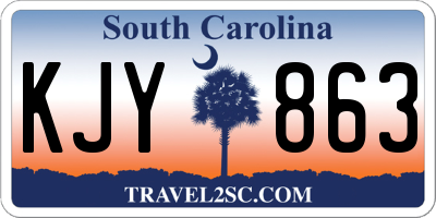 SC license plate KJY863