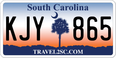 SC license plate KJY865
