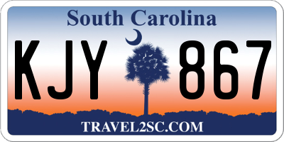 SC license plate KJY867