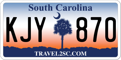SC license plate KJY870