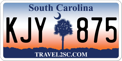 SC license plate KJY875