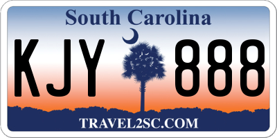 SC license plate KJY888