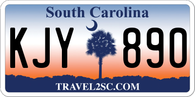 SC license plate KJY890