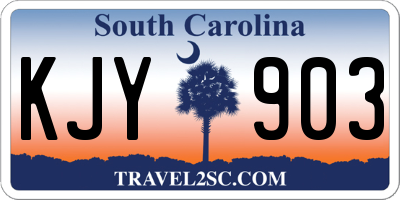 SC license plate KJY903
