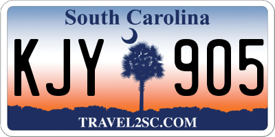 SC license plate KJY905