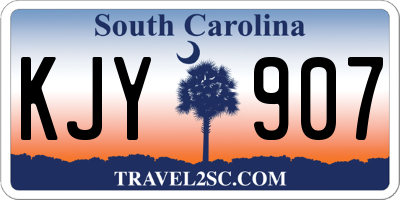 SC license plate KJY907
