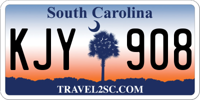 SC license plate KJY908