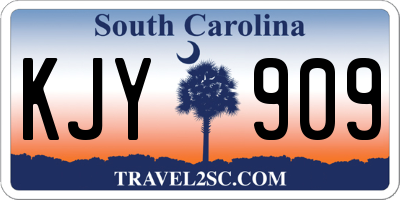 SC license plate KJY909