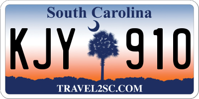 SC license plate KJY910