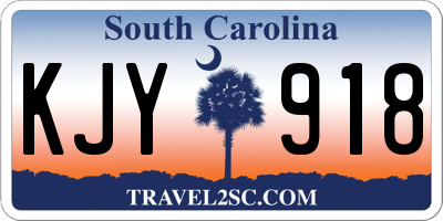 SC license plate KJY918