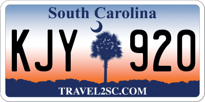 SC license plate KJY920
